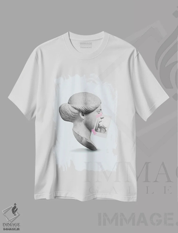 تیشرت سفید طرح دار "تنه بستنی"، هنر دیجیتال اثر یوناس لوس | فروشگاه ایماژ