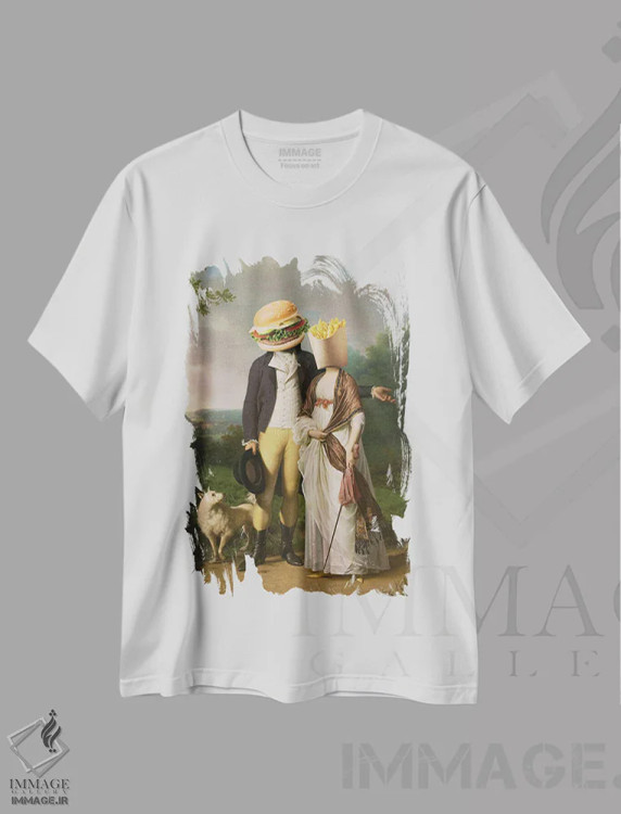 تیشرت سفید طرح دار "زوج کامل"، هنر دیجیتال اثر یوناس لوس | فروشگاه ایماژ