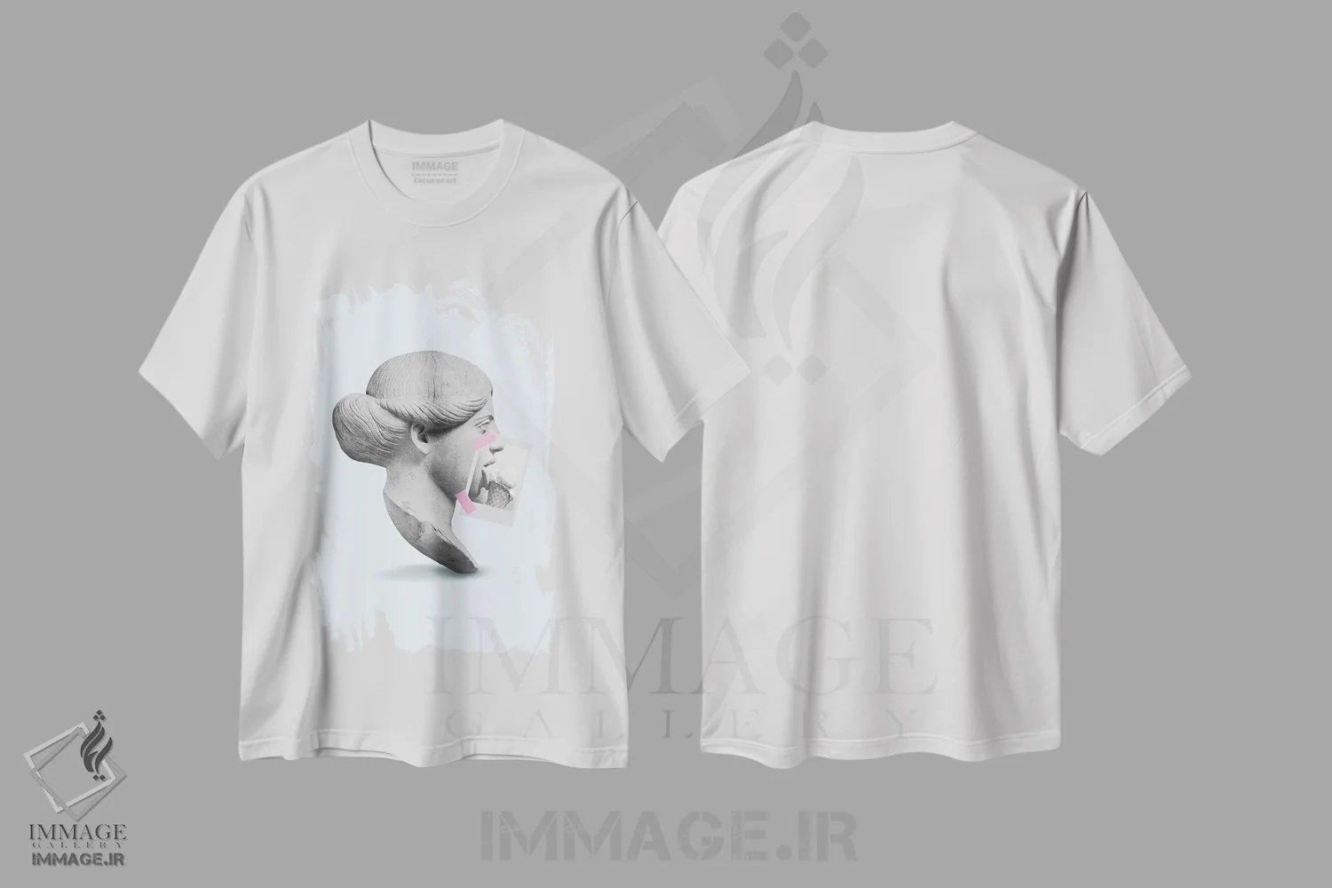 تیشرت سفید طرح دار "تنه بستنی"، هنر دیجیتال اثر یوناس لوس | فروشگاه ایماژ