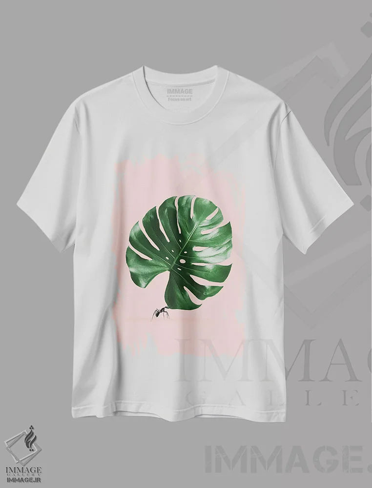 تیشرت سفید طرح دار "مورچه مونسترا"، دکور ساحلی اثر یوناس لوس | فروشگاه ایماژ