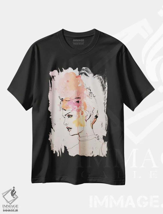 تیشرت مشکی طرح دار – طرح دار بی خیال اثر لی واینر فروشگاه ایماژ