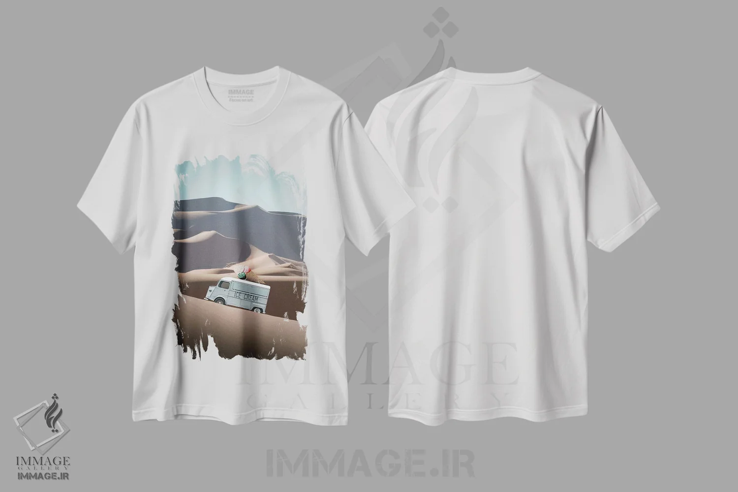 تیشرت سفید طرح دار – تیشرت غذا ,"ون بستنی" اثر یوناس لوس immage.ir