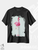 تیشرت مشکی طرح دار – تیشرت حیوانات ,"فلامینگوی ذوب شونده" اثر یوناس لوس فروشگاه ایماژ