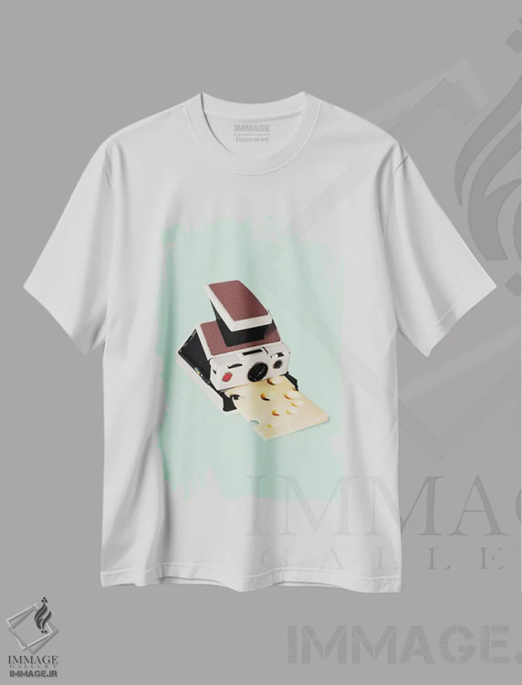 تیشرت سفید طرح دار – تیشرت طنز ,"بگید سیب زمینی" اثر یوناس لوس immage.ir