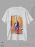 تیشرت سفید طرح دار – تیشرت هنری ,"پهپاد مقدس" اثر یوناس لوس فروشگاه ایماژ