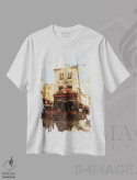 تیشرت سفید طرح دار – تیشرت شهری ,"بیستروی پاریس III" اثر سندی لوید immage.ir