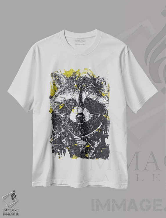 تیشرت سفید طرح دار – تیشرت اسپرت ,"درخشش ستاره ای و جسارت چرمی" اثر شارلین لومیس فروشگاه ایماژ