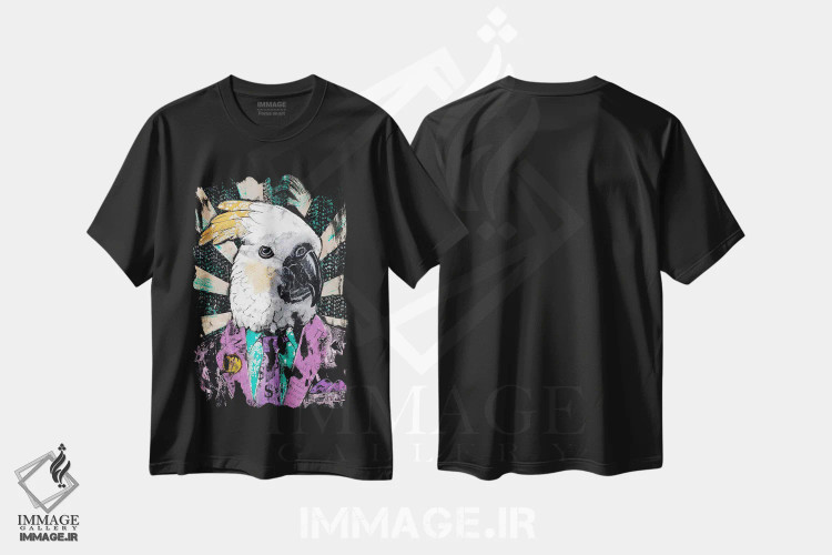 تیشرت مشکی طرح دار – تیشرت فانتزی ,"پولی می خواهد خرید کند" اثر شارلین لومیس فروشگاه ایماژ