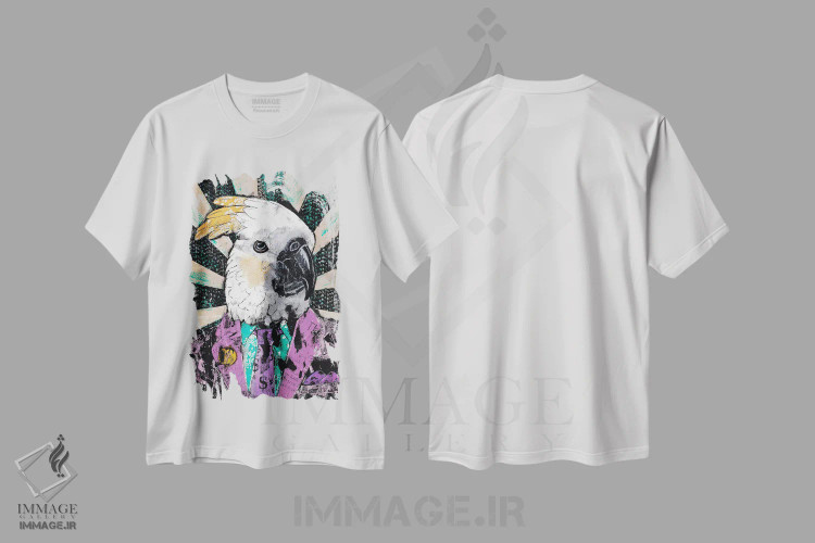 تیشرت سفید طرح دار – تیشرت فانتزی ,"پولی می خواهد خرید کند" اثر شارلین لومیس immage.ir