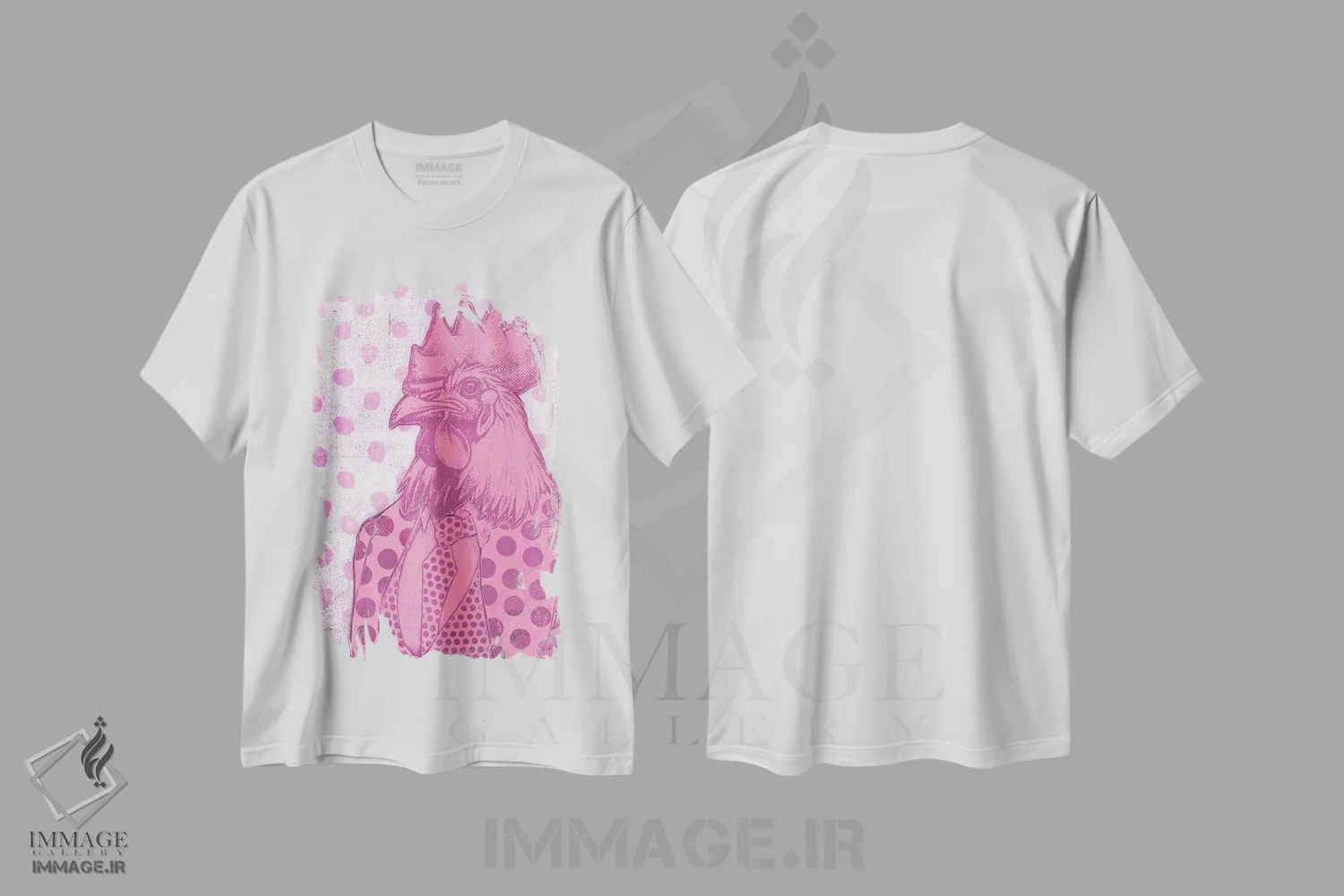 تیشرت سفید طرح دار – تیشرت فانتزی ,"صورتی" اثر شارلین لومیس immage.ir