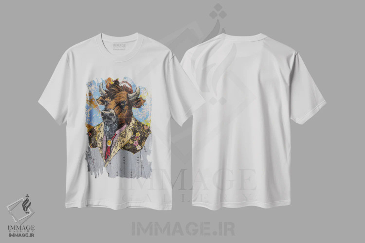 تیشرت سفید طرح دار – تیشرت طبیعت ,"آقای دشت زار" اثر شارلین لومیس فروشگاه ایماژ