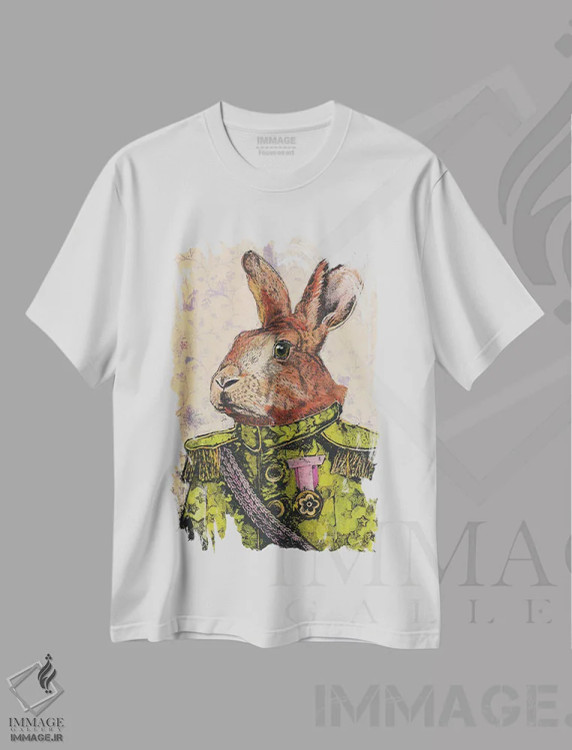 تیشرت سفید طرح دار – تیشرت فانتزی ,"فرمانده عالی بان بان" اثر شارلین لومیس فروشگاه ایماژ