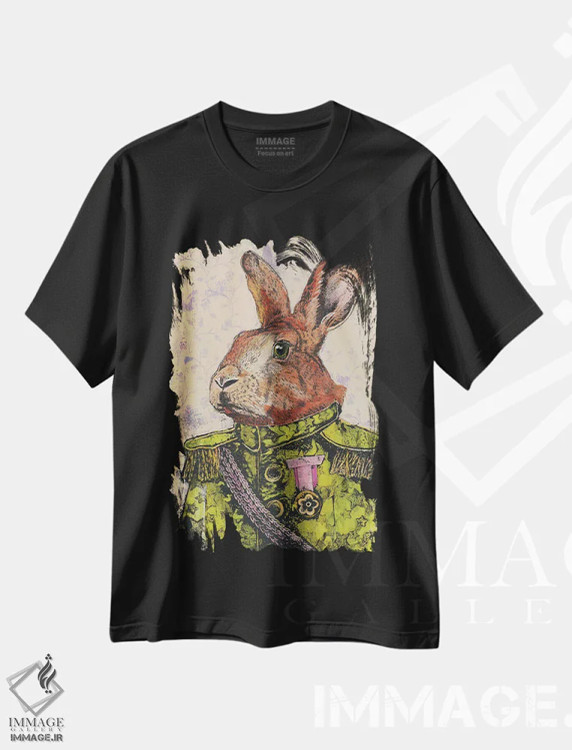 تیشرت مشکی طرح دار – تیشرت فانتزی ,"فرمانده عالی بان بان" اثر شارلین لومیس immage.ir