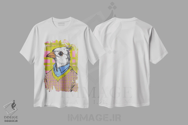 تیشرت سفید طرح دار – تیشرت طبیعت ,"البریج" اثر شارلین لومیس immage.ir