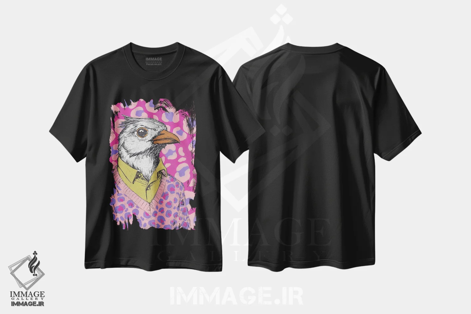 تیشرت مشکی طرح دار – تیشرت گرافیکی ,"الی" اثر شارلین لومیس immage.ir