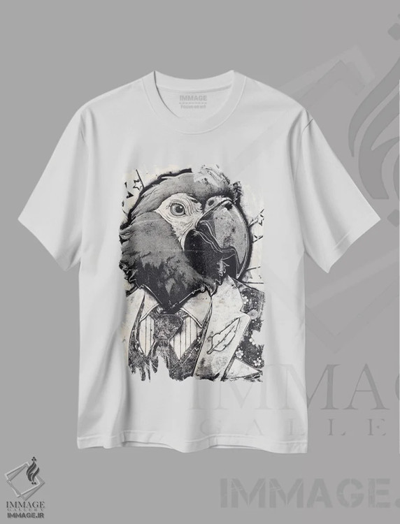 تیشرت سفید طرح دار – تیشرت فانتزی ,"پولی سیشن" اثر شارلین لومیس فروشگاه ایماژ