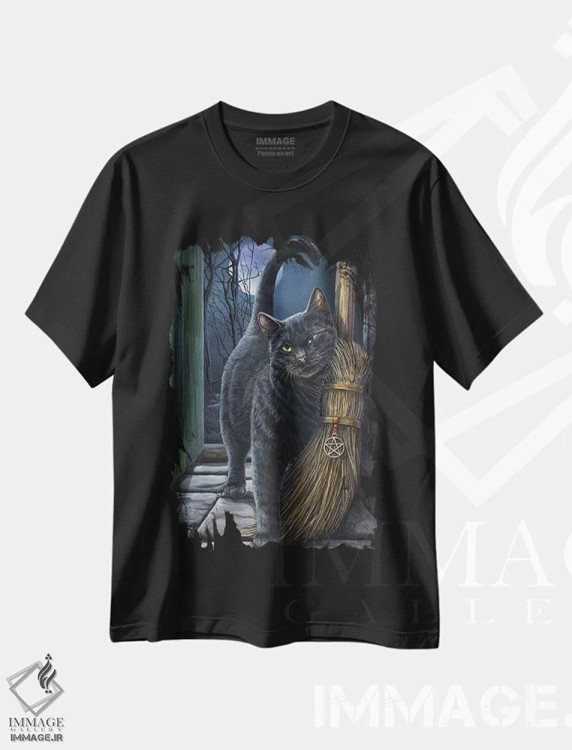 تیشرت مشکی طرح دار – تیشرت فانتزی ,"برخوردی با جادو" اثر لیزا پارکر فروشگاه ایماژ