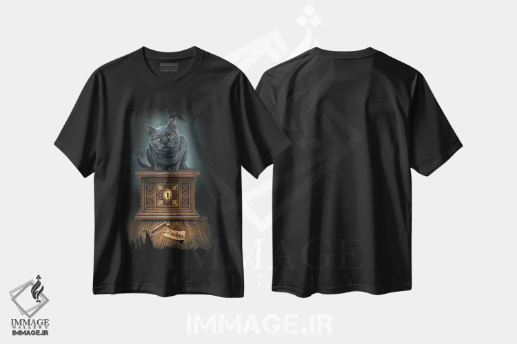 تیشرت مشکی طرح دار – تیشرت فانتزی ,"جعبه پاندورا" اثر لیزا پارکر immage.ir