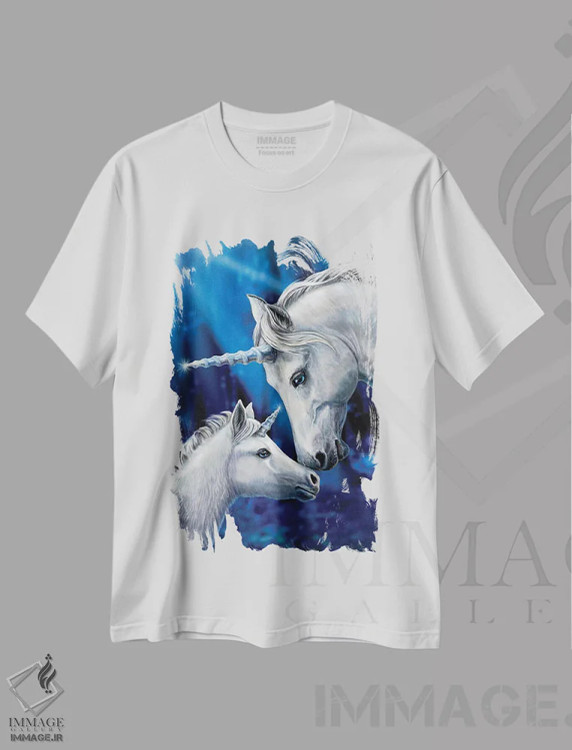 تیشرت سفید طرح دار – تیشرت فانتزی ,"عشق مقدس" اثر لیزا پارکر immage.ir