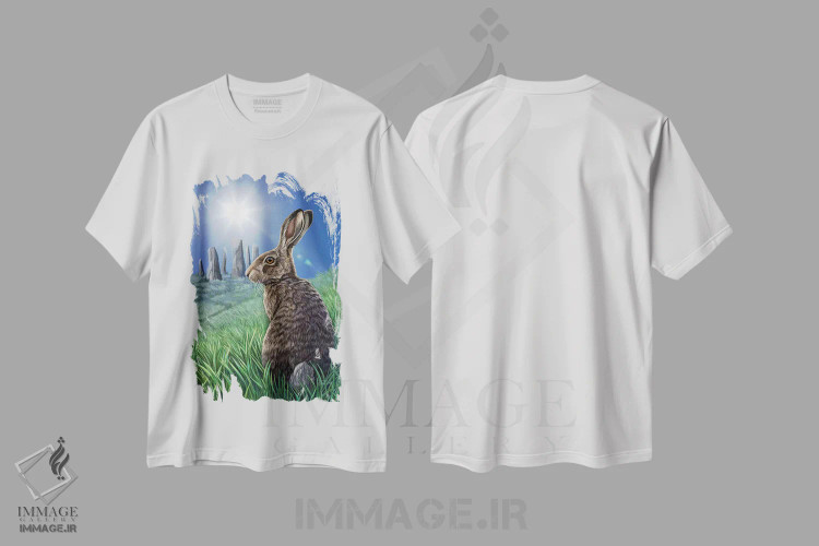 تیشرت سفید طرح دار – تیشرت طبیعت ,"انقلاب" اثر لیزا پارکر فروشگاه ایماژ
