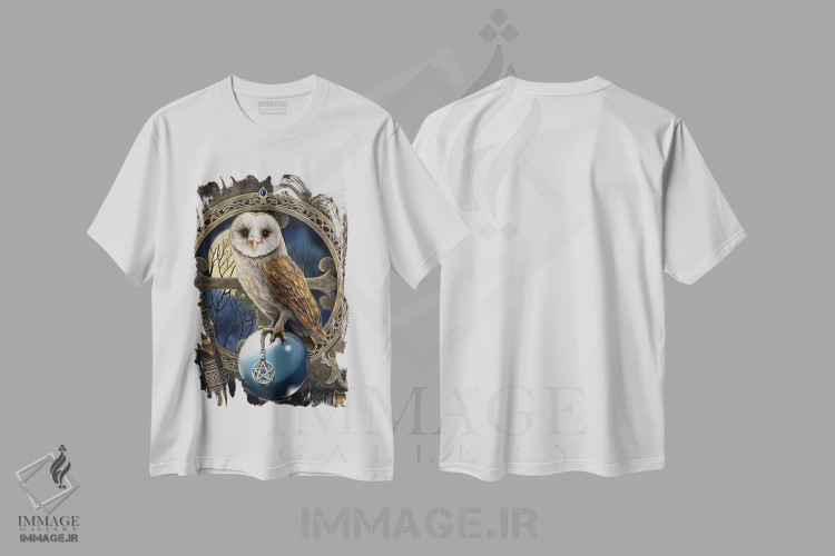 تیشرت سفید طرح دار – تیشرت هنری ,"نگهدارنده طلسم" اثر لیزا پارکر immage.ir