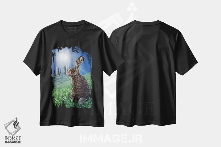 تیشرت مشکی طرح دار – تیشرت طبیعت ,"انقلاب" اثر لیزا پارکر immage.ir