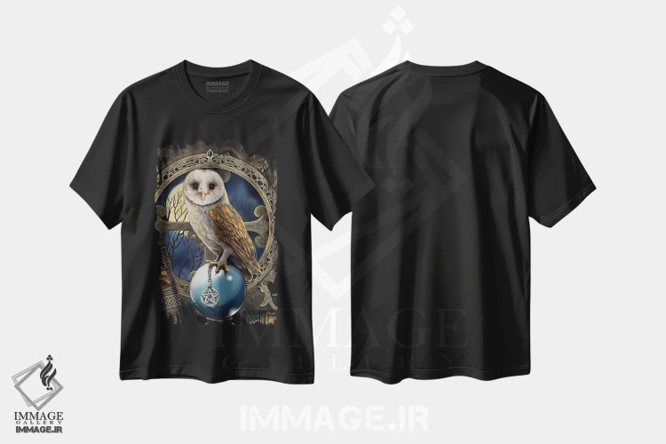 تیشرت مشکی طرح دار – تیشرت هنری ,"نگهدارنده طلسم" اثر لیزا پارکر فروشگاه ایماژ