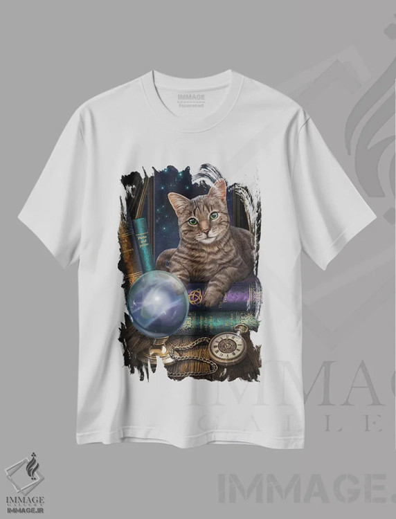 تیشرت سفید طرح دار – تیشرت فانتزی ,"فالگیر" اثر لیزا پارکر فروشگاه ایماژ