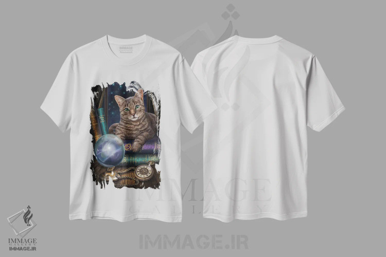 تیشرت سفید طرح دار – تیشرت فانتزی ,"فالگیر" اثر لیزا پارکر فروشگاه ایماژ