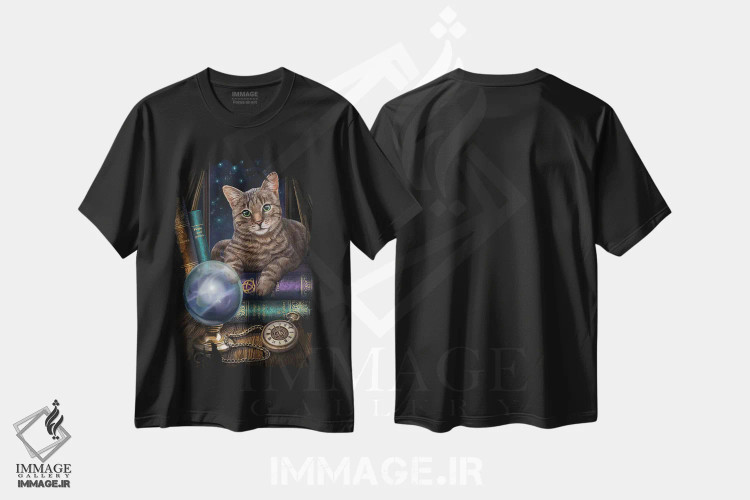 تیشرت مشکی طرح دار – تیشرت فانتزی ,"فالگیر" اثر لیزا پارکر immage.ir