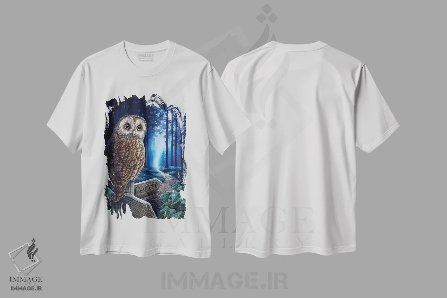 تیشرت سفید طرح دار – تیشرت جغد ,"راه جادوگر" اثر لیزا پارکر فروشگاه ایماژ