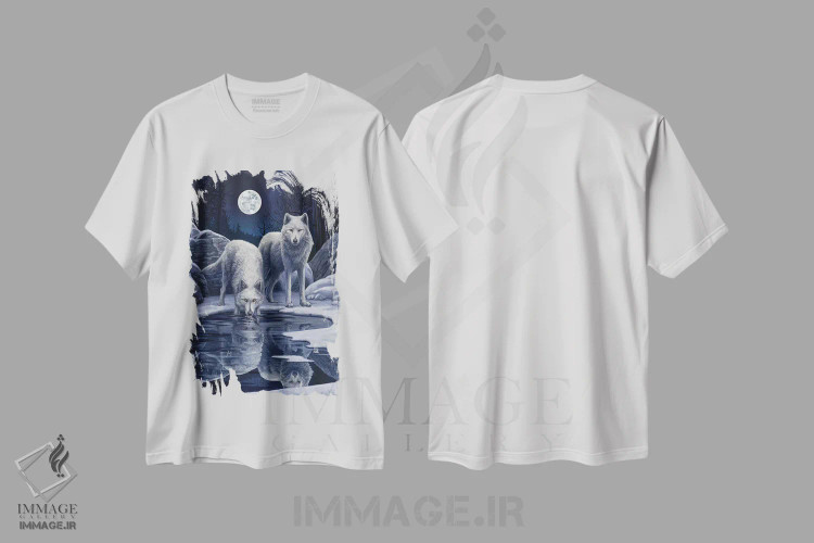 تیشرت سفید طرح دار – تیشرت حیوانات ,"جنگجویان زمستان" اثر لیزا پارکر immage.ir