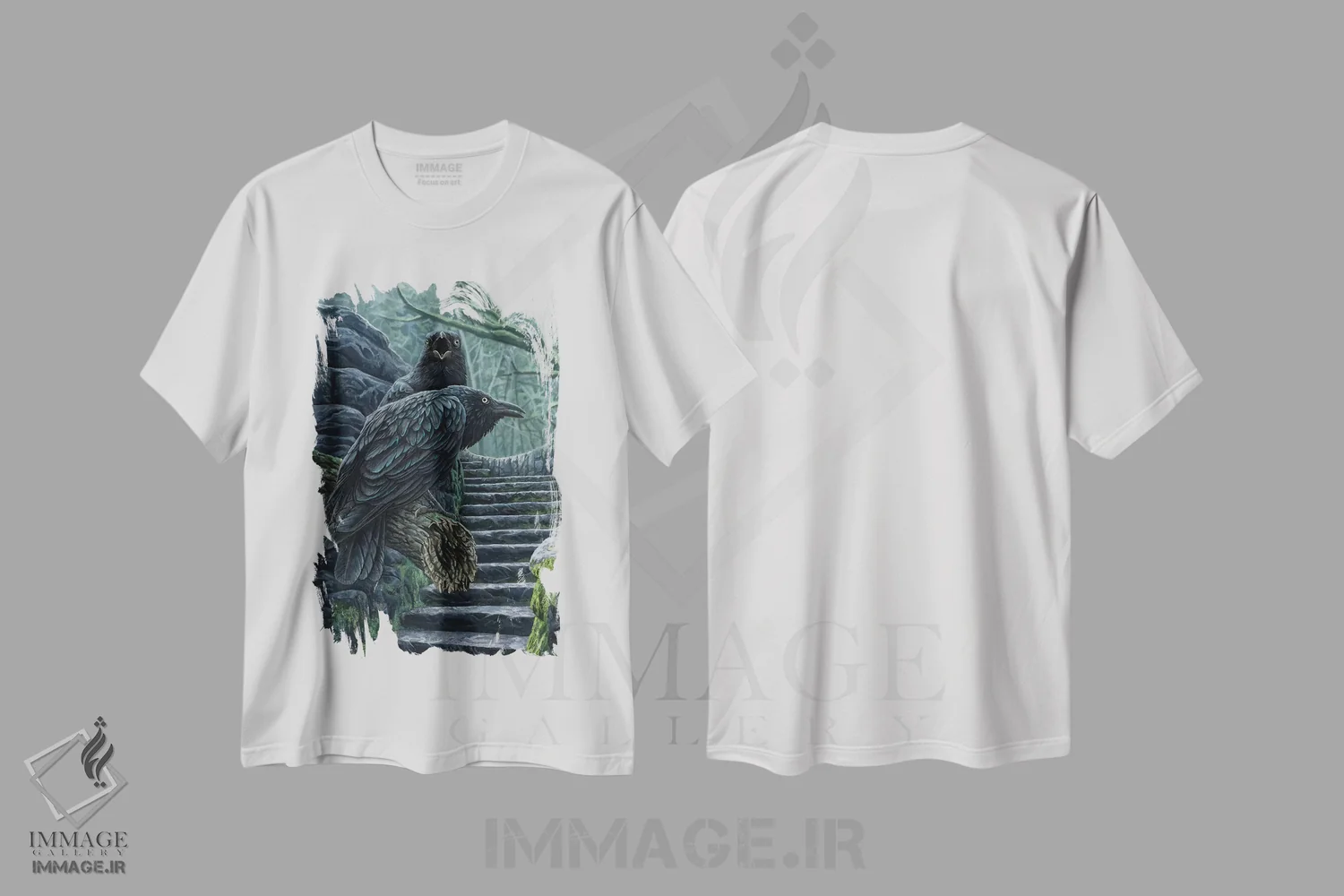 تیشرت سفید طرح دار – تیشرت طبیعت ,"نگهبانان" اثر لیزا پارکر فروشگاه ایماژ