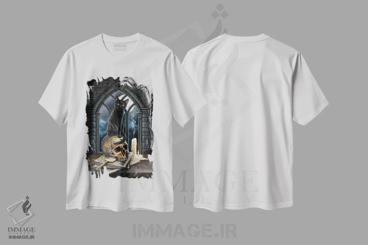 تیشرت سفید طرح دار – تیشرت فانتزی ,"ارواح سالِم" اثر لیزا پارکر فروشگاه ایماژ