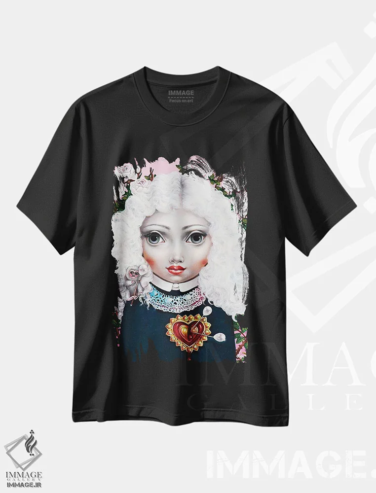 تیشرت مشکی طرح دار – تیشرت طبیعت ,دختری با قلب بزرگ اثر لیوا پاکالنه فانلی immage.ir