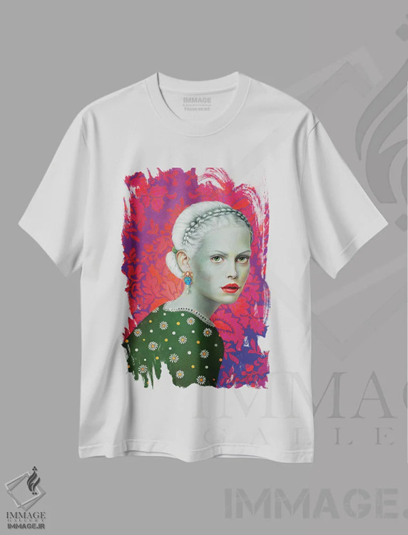 تیشرت سفید طرح دار – تیشرت هنری ,دلتنگی اثر لیوا پاکالنه فانلی immage.ir