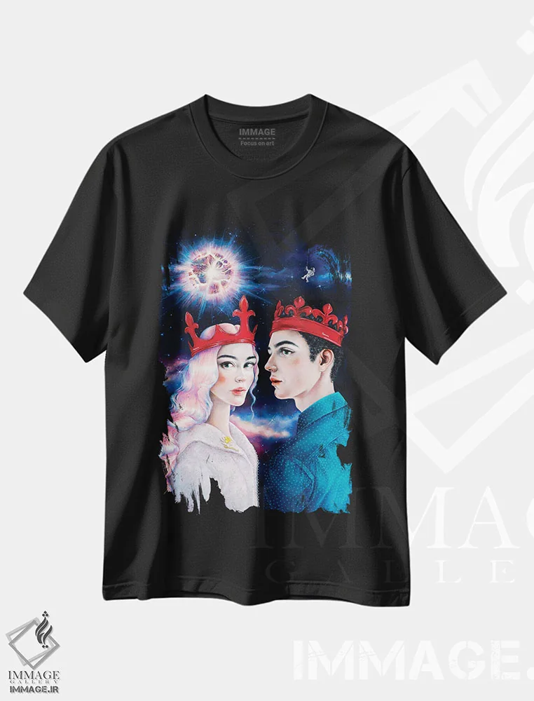 تیشرت مشکی طرح دار – تیشرت فضایی ,برتر اثر لیوا پاکالنه فانلی immage.ir