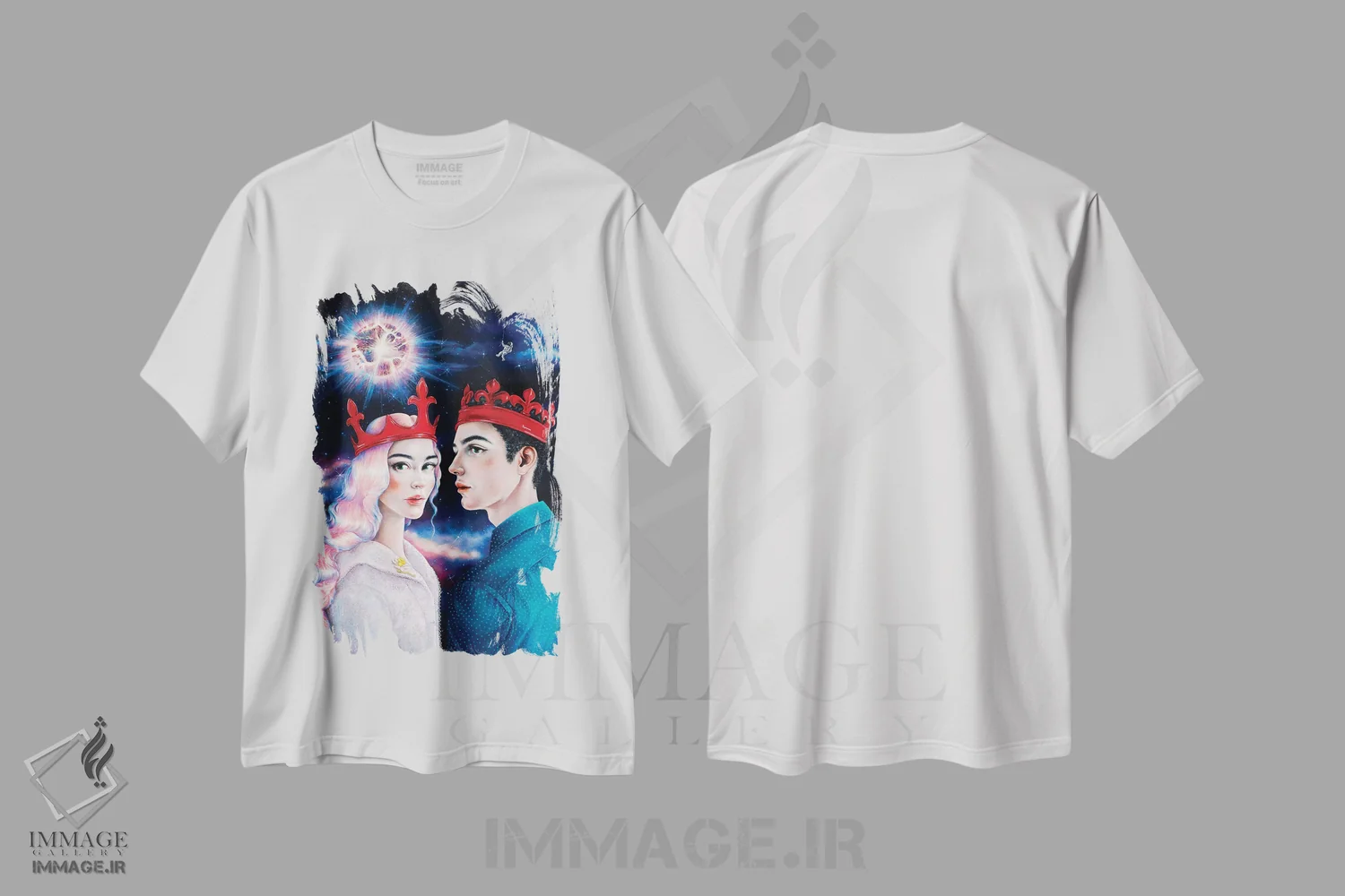تیشرت سفید طرح دار – تیشرت فضایی ,برتر اثر لیوا پاکالنه فانلی فروشگاه ایماژ