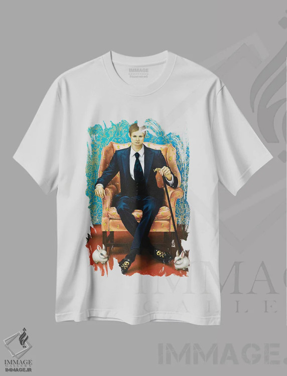 تیشرت سفید طرح دار – تیشرت مردانه ,وسواس های ظریف اثر لیوا پاکالنه فانلی فروشگاه ایماژ