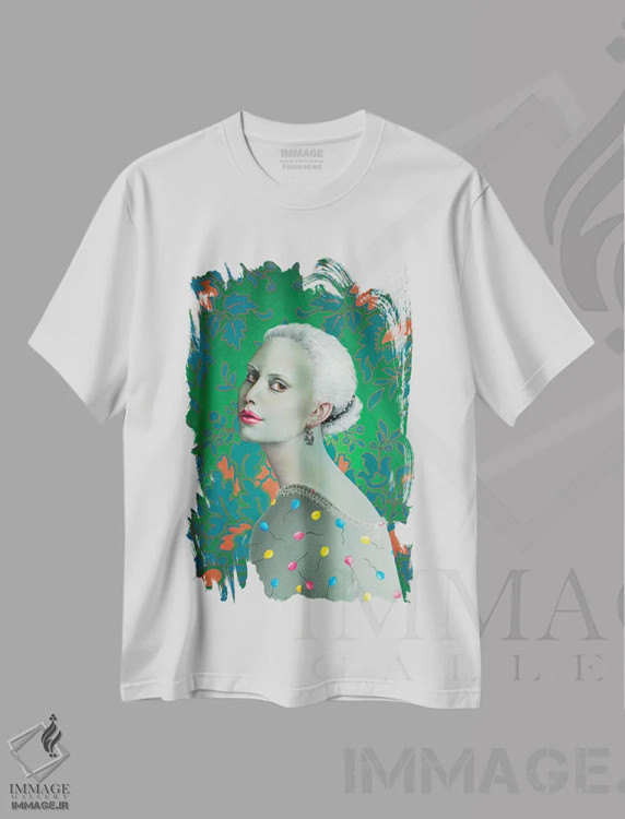تیشرت سفید طرح دار – تیشرت فانتزی ,دختری با لباس بادکنکی اثر لیوا پاکالنه فانلی immage.ir