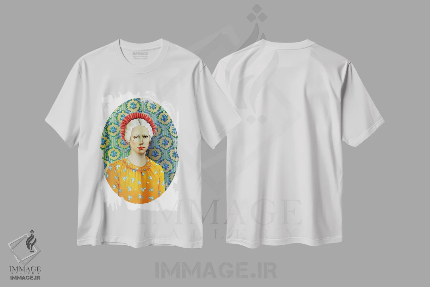 تیشرت سفید طرح دار – تیشرت هنری ,دختر رمانتیک اثر لیوا پاکالنه فانلی فروشگاه ایماژ