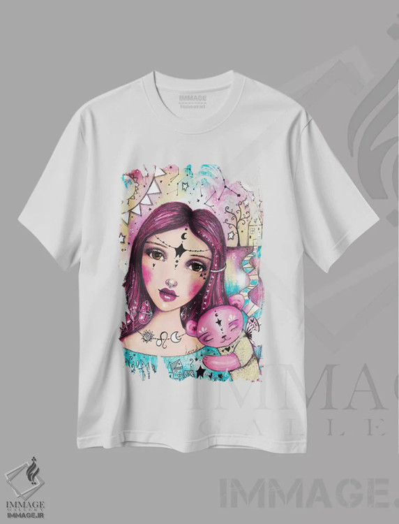 تیشرت سفید طرح دار – تیشرت انگیزشی ,دوست داشتنی اثر تامارا لاپورت فروشگاه ایماژ
