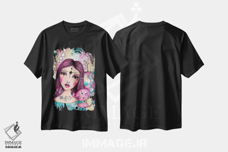تیشرت مشکی طرح دار – تیشرت انگیزشی ,دوست داشتنی اثر تامارا لاپورت immage.ir