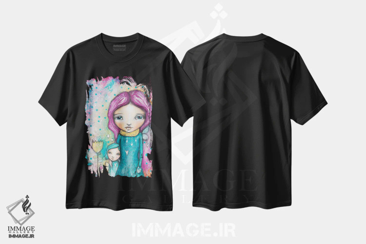 تیشرت مشکی طرح دار – تیشرت معنوی ,نماد مادر اثر تامارا لاپورت فروشگاه ایماژ