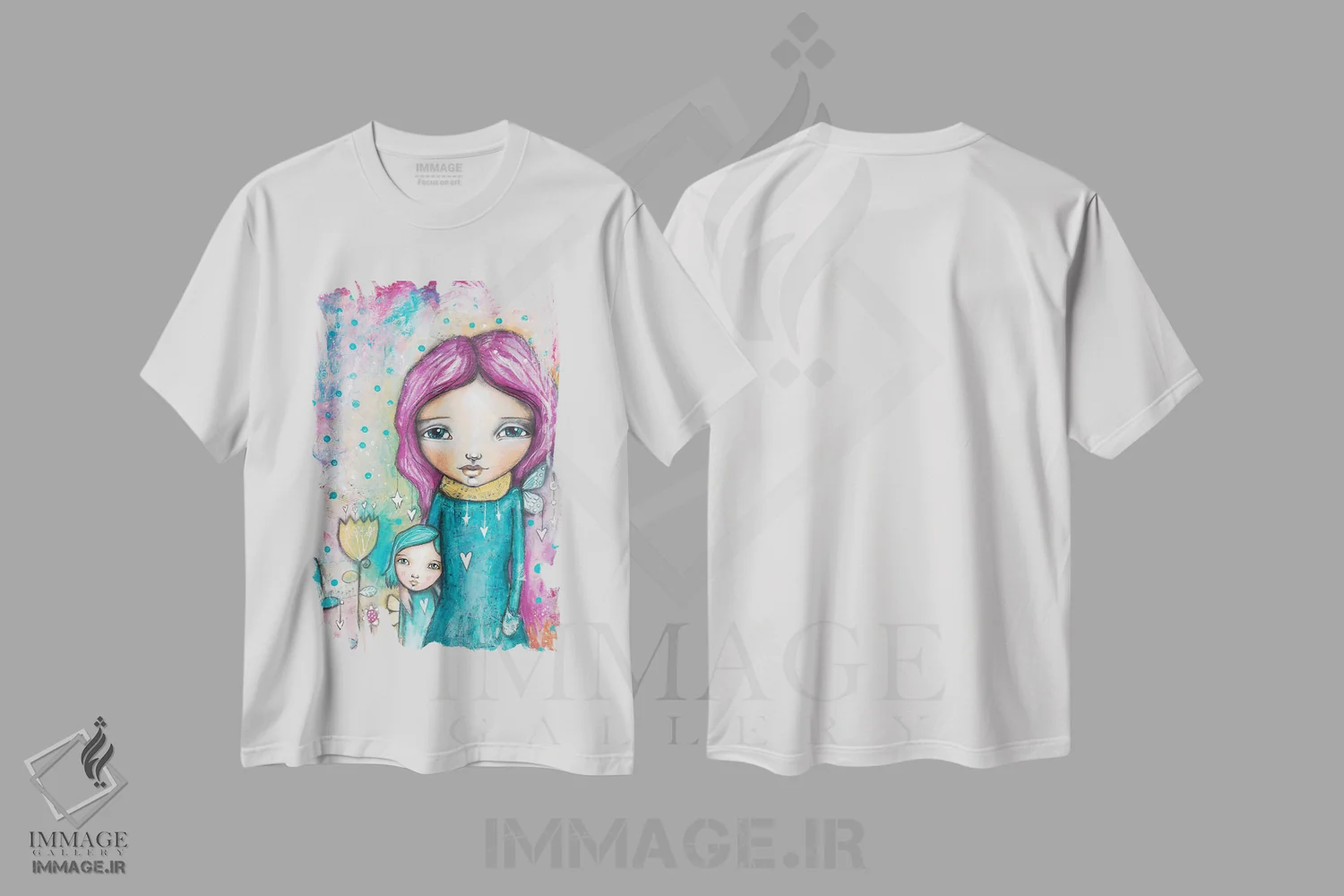 تیشرت سفید طرح دار – تیشرت معنوی ,نماد مادر اثر تامارا لاپورت immage.ir