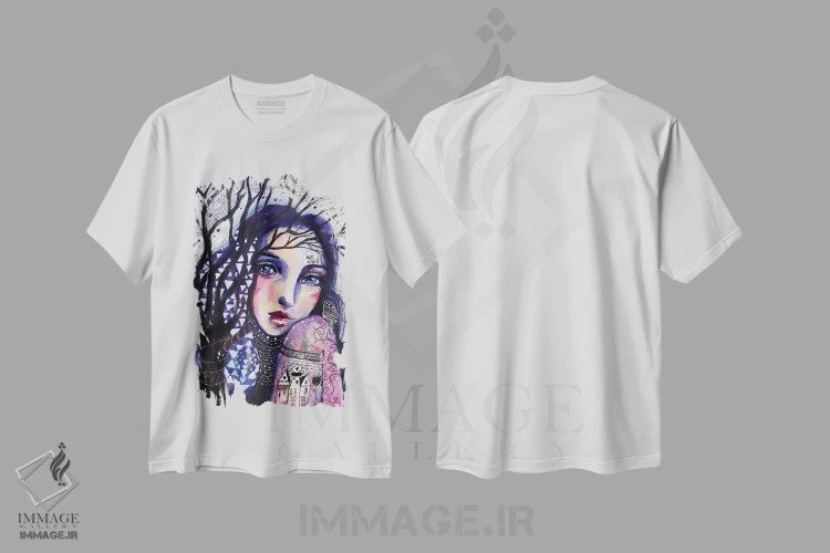 تیشرت سفید طرح دار – تیشرت فانتزی ,بی هراس اثر تامارا لاپورت فروشگاه ایماژ