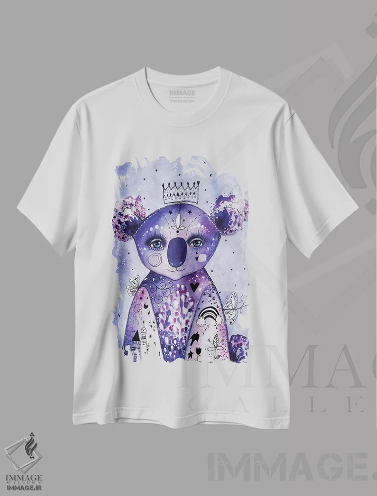 تیشرت سفید طرح دار – تیشرت فانتزی ,کوالای عجیب اثر تامارا لاپورت immage.ir
