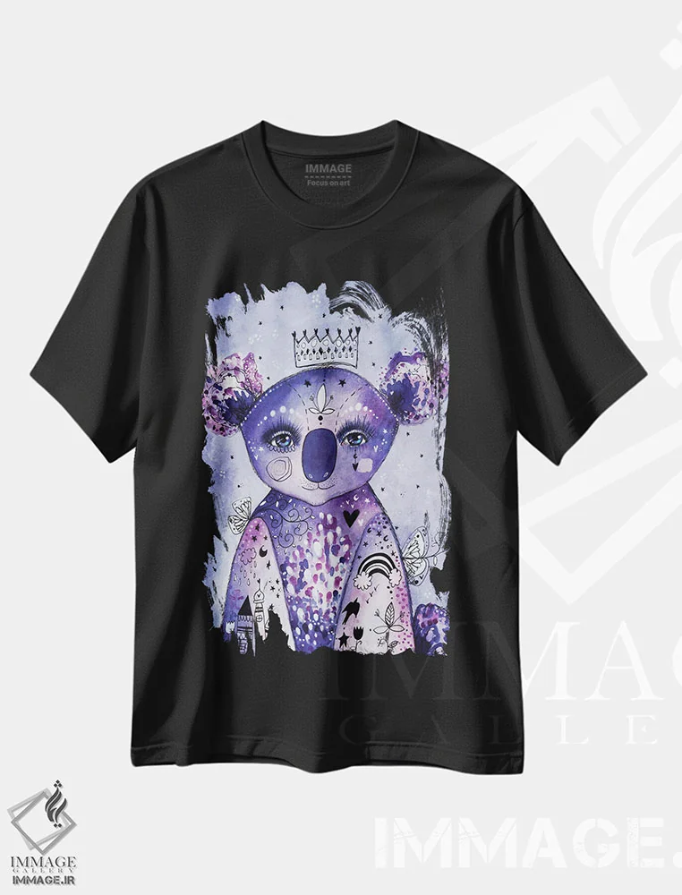 تیشرت مشکی طرح دار – تیشرت فانتزی ,کوالای عجیب اثر تامارا لاپورت فروشگاه ایماژ
