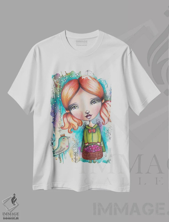 تیشرت سفید طرح دار – تیشرت فانتزی طرح دار ,آغازهای بهاری اثر تامارا لاپورت immage.ir