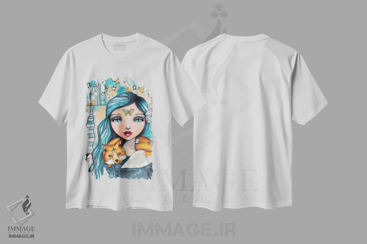 تیشرت سفید طرح دار – تیشرت فانتزی ,نزدیک بمان اثر تامارا لاپورت immage.ir